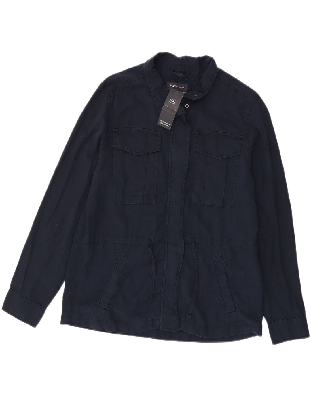 Marks & Spencer Damen Übergroße Utility-Jacke UK 10 Small Marineblau