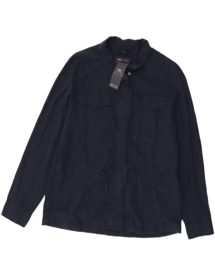 Marks & Spencer Damen Übergroße Utility-Jacke UK 10 Small Marineblau