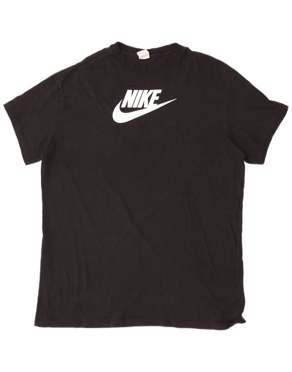 Nike Herren Loose Fit Graphic T-Shirt Top 2XL Schwarz Baumwolle