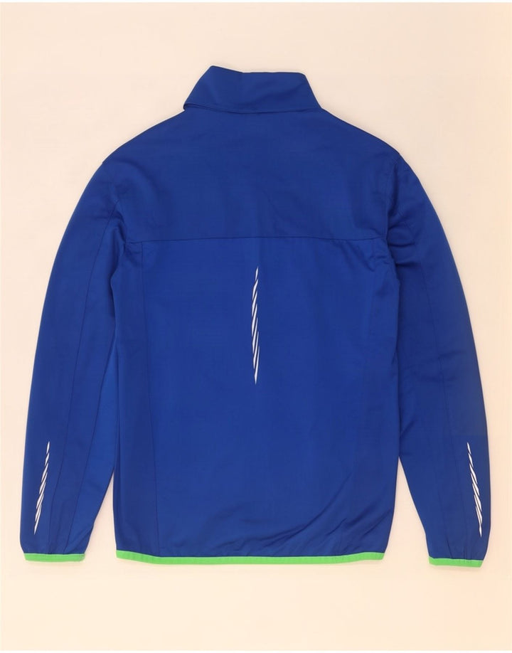 Shamp Herren-Trainingsanzug-Top-Jacke, Mittelblau, Farbblock