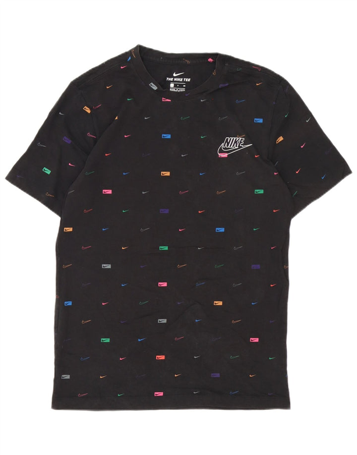Nike Herren-T-Shirt mit Grafik, Größe S, schwarze Baumwolle