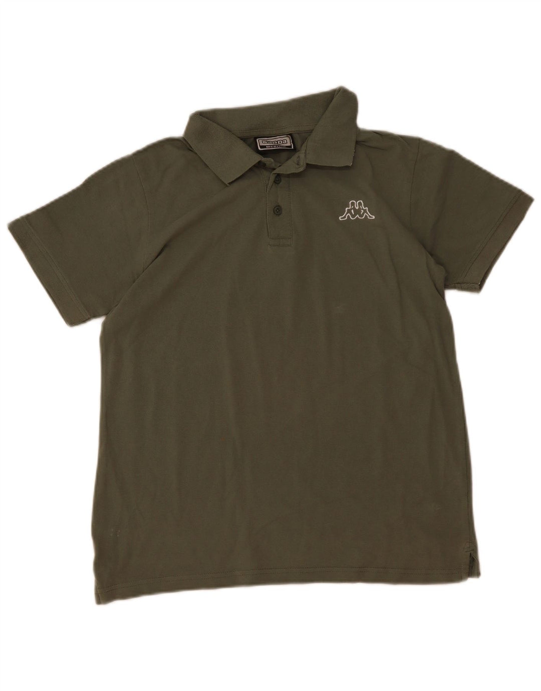 Kappa Herren-Poloshirt aus mittlerer Khaki-Baumwolle