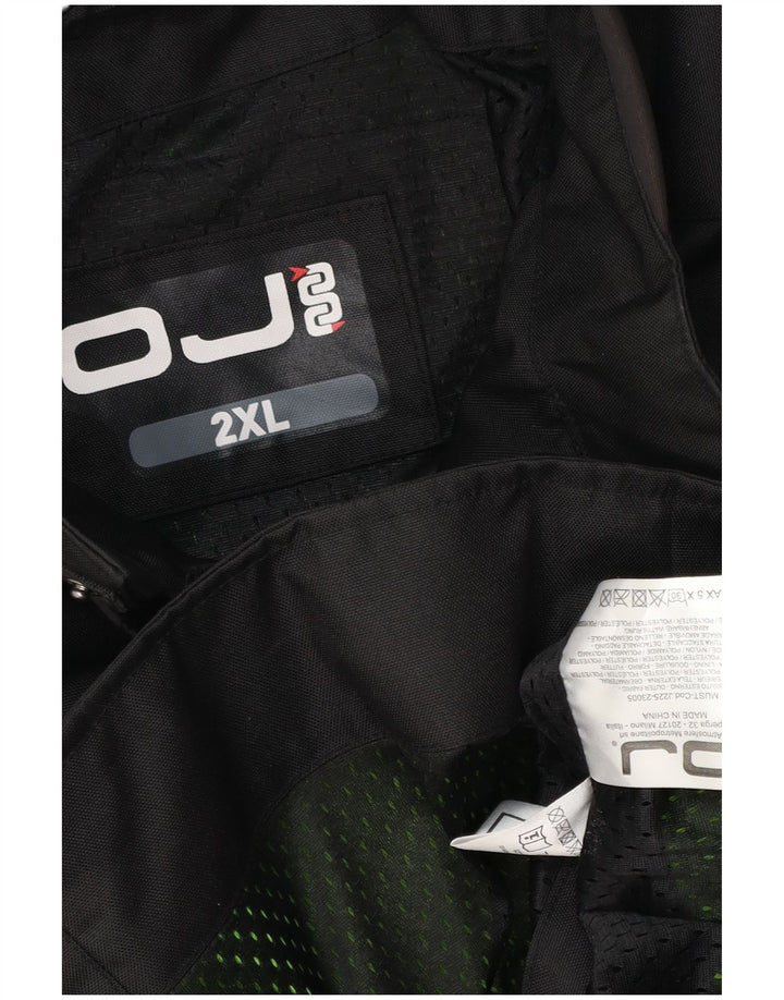 Vintage Herren Moto Racer Utility Jacke UK 44 2XL Schwarz Polyester