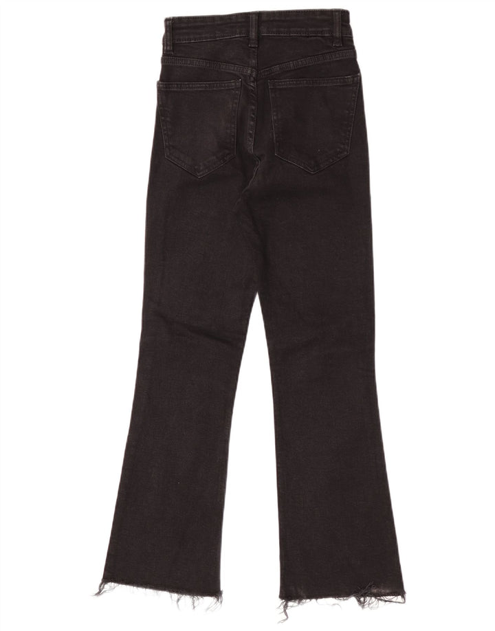Zara Damen Bootcut Jeans EU 34 2XS W24 L25 Schwarz