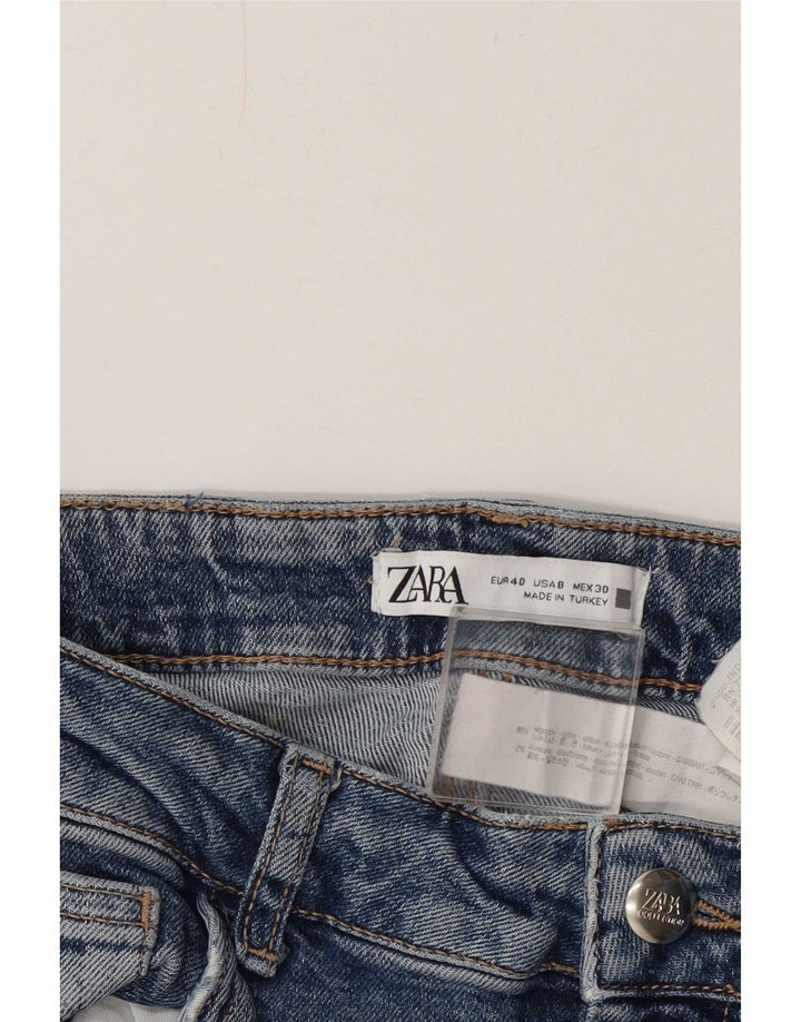 Zara Damen Schlagjeans EU 40 Mittel W30 L31 Blaue Baumwolle