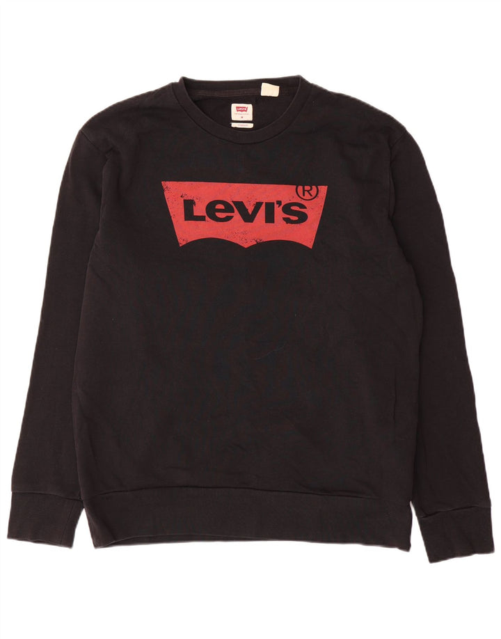 Levi's Herren-Sweatshirt mit Standard-Grafik, mittelschwarze Baumwolle
