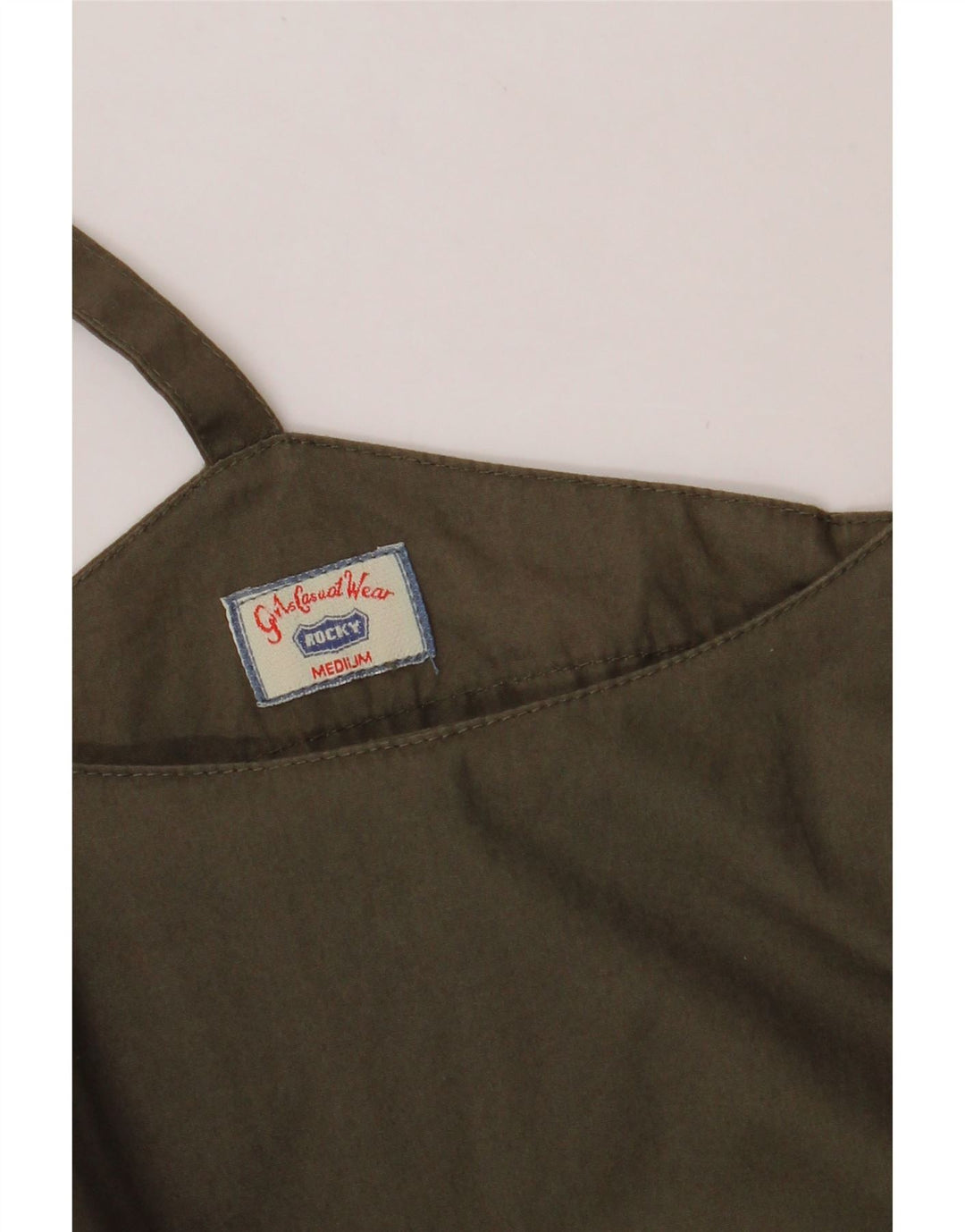 ROCKY Womens Sundress UK 14 Medium Khaki Cotton Vintage Rocky and Second-Hand Rocky from Messina Hembry 