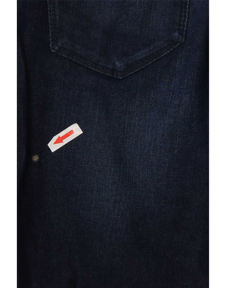Massimo Dutti Damen Slim Jeans EU 38 Small W28 L27 Marineblau Baumwolle