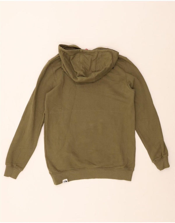 THE NORTH FACE Damen Graphic Hoodie Pullover UK 6 XS Khaki Baumwolle