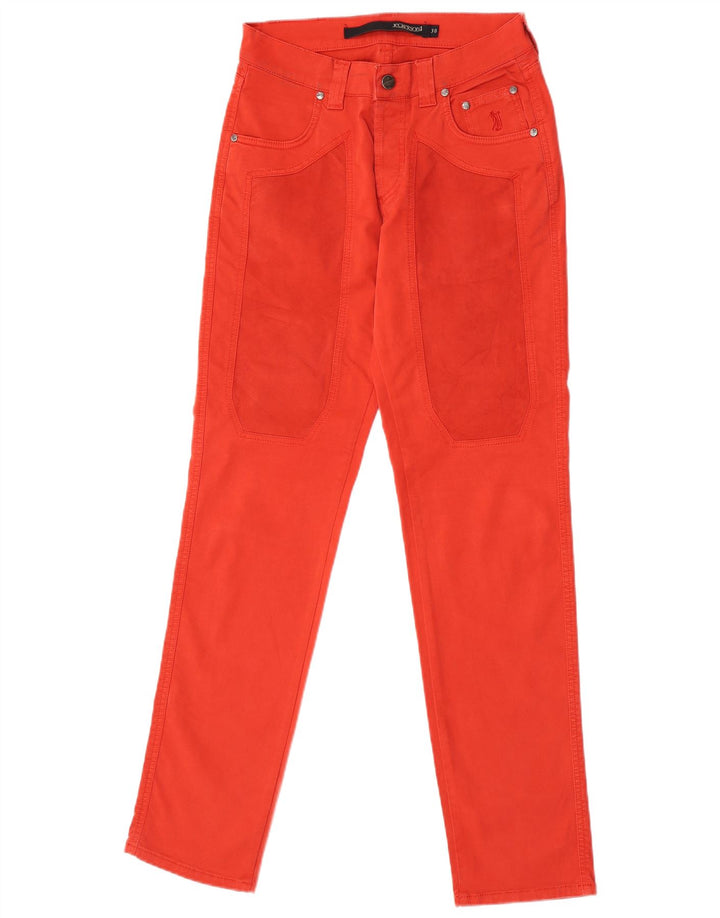 Jeckerson Damen Slim Jeans W30 L32 Rote Baumwolle