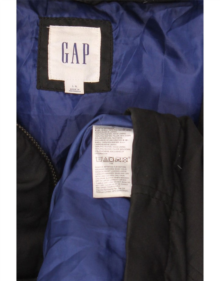 Gap Herren-Jacke mit Kapuze, gepolstert, UK 40, Größe L, Schwarz, Polyester
