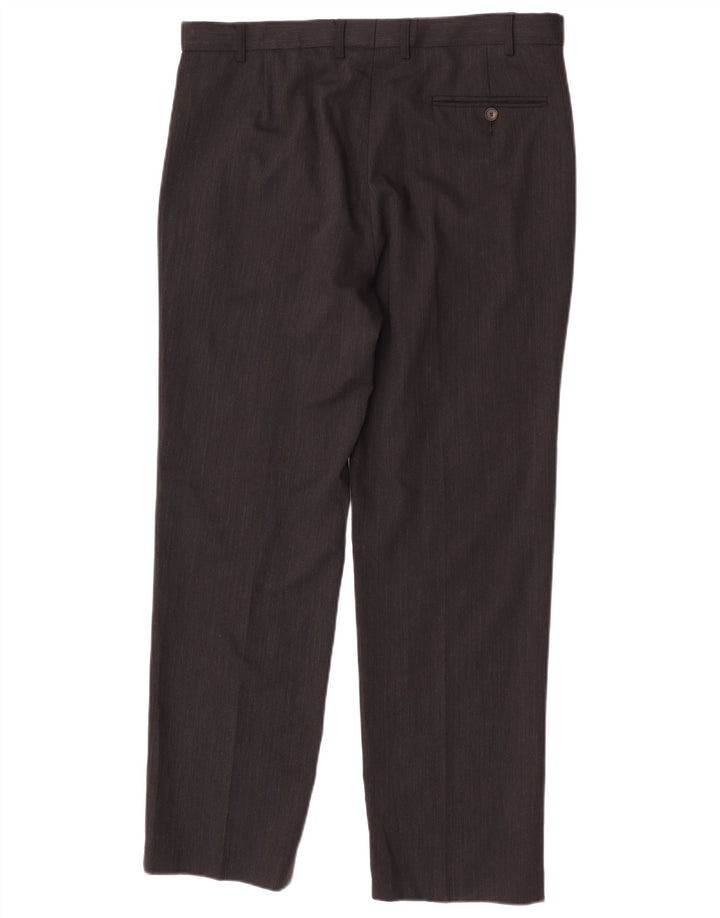 Marks & Spencer Herren-Anzughose in normaler Passform, W36, L31, graue Wolle