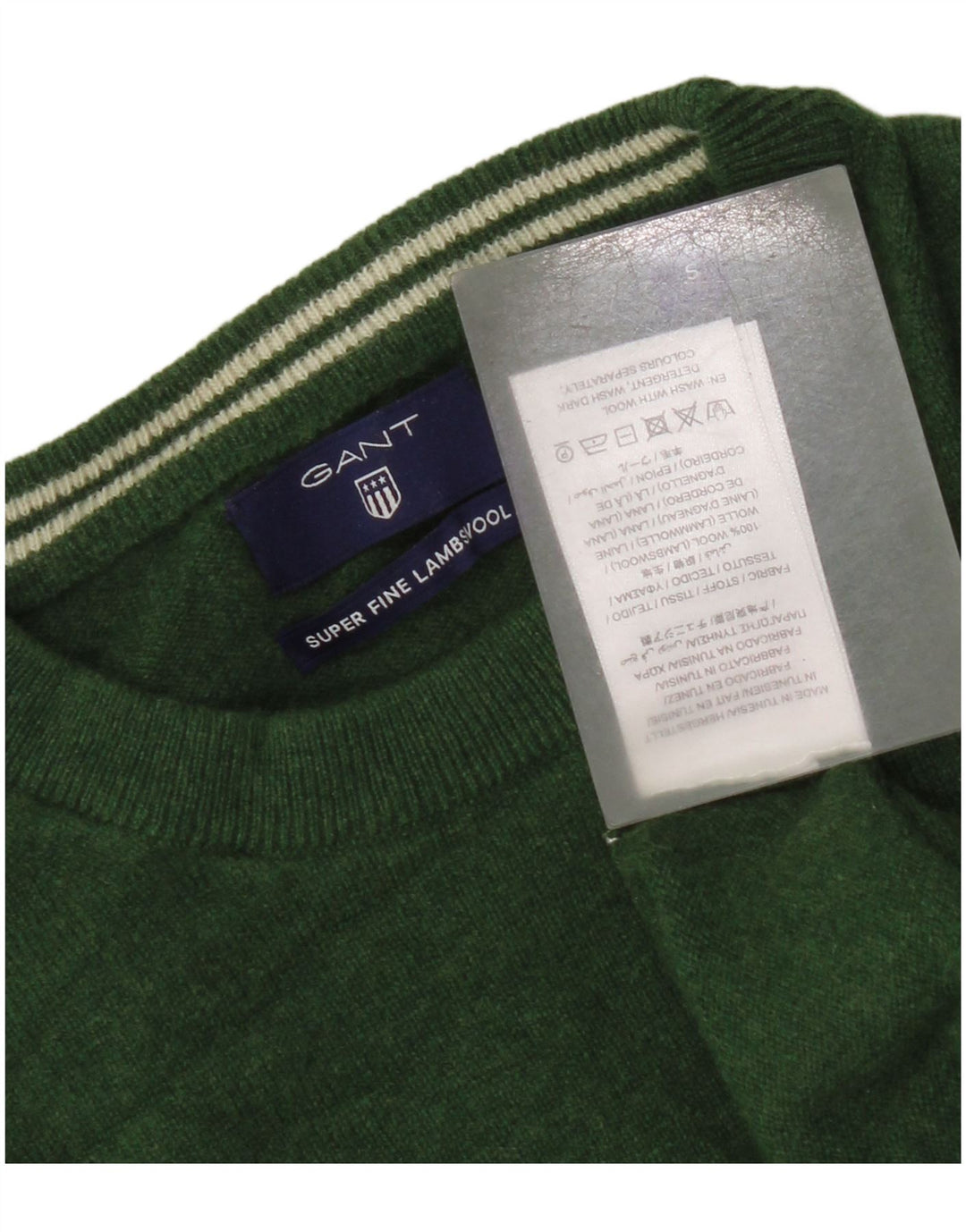 Gant Damen-Pullover, übergroß, Rundhalsausschnitt, Gr. 10, Größe S, grüne Wolle