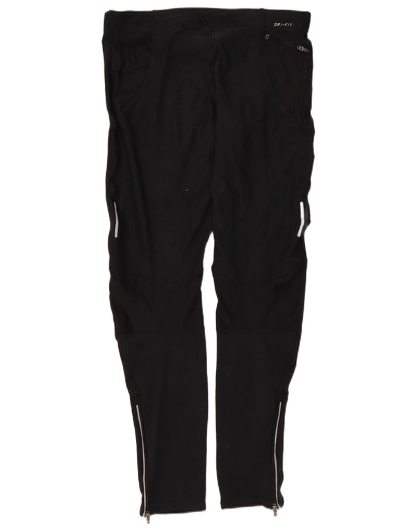 NIKE Damen Dri Fit Leggings UK 12 Medium Schwarz Polyester