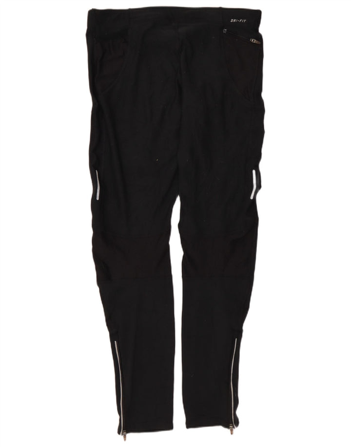 NIKE Damen Dri Fit Leggings UK 12 Medium Schwarz Polyester