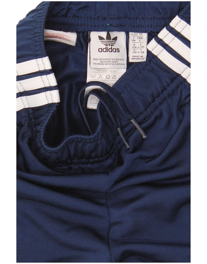 ADIDAS Jungen-Trainingsanzug, Hose, Jogger, 4–5 Jahre, Marineblau, Polyester