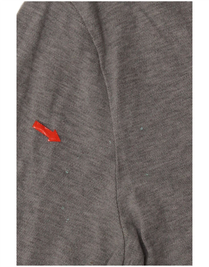 Nike Herren-Poloshirt XL aus grau gefleckter Baumwolle