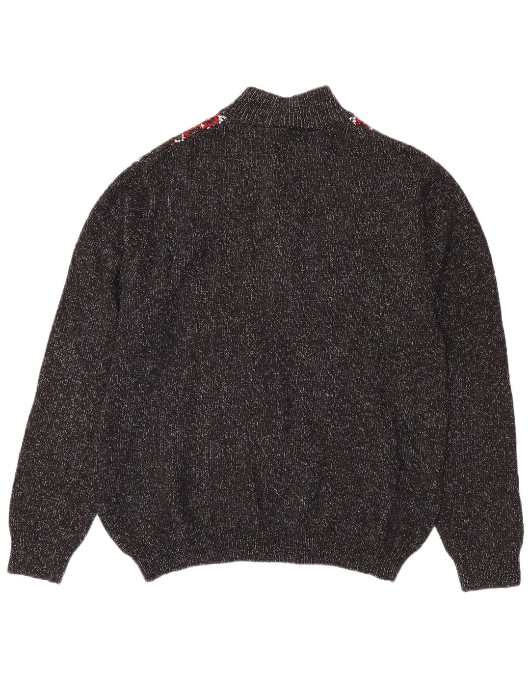CHAPS Herren-Pullover mit Knopfkragen, 2XL, graue Fair-Isle-Baumwolle