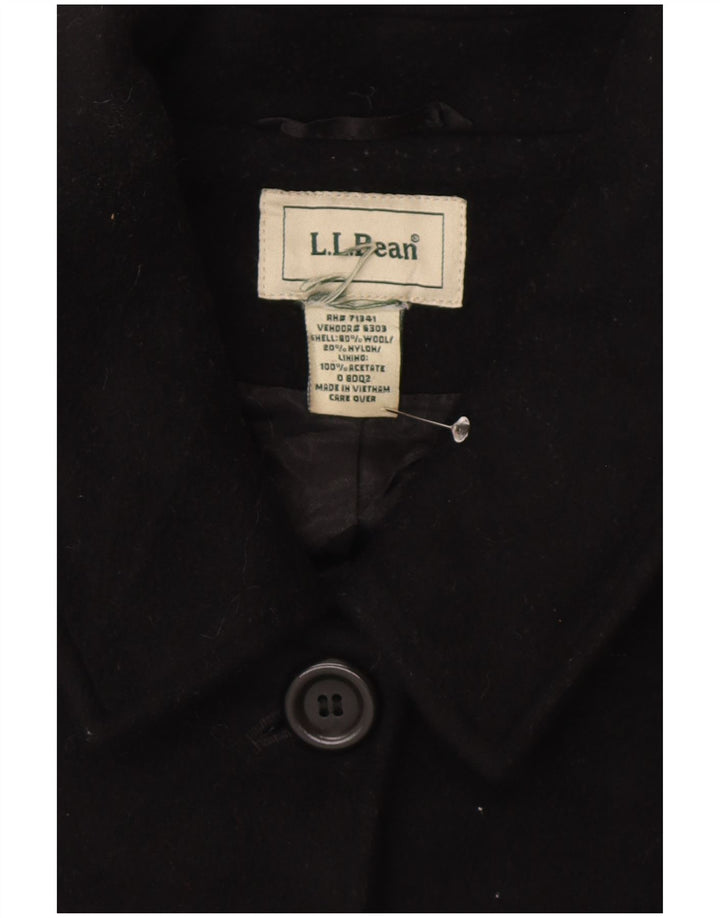 L.L.Bean Damen Mantel UK 20 2XL Schwarze Wolle