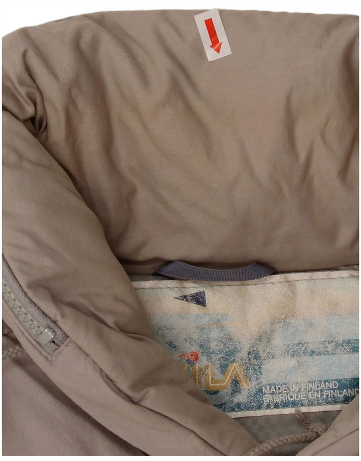 Skila wattierte Herrenjacke mit Kapuze, EU 50, große graue Baumwolle