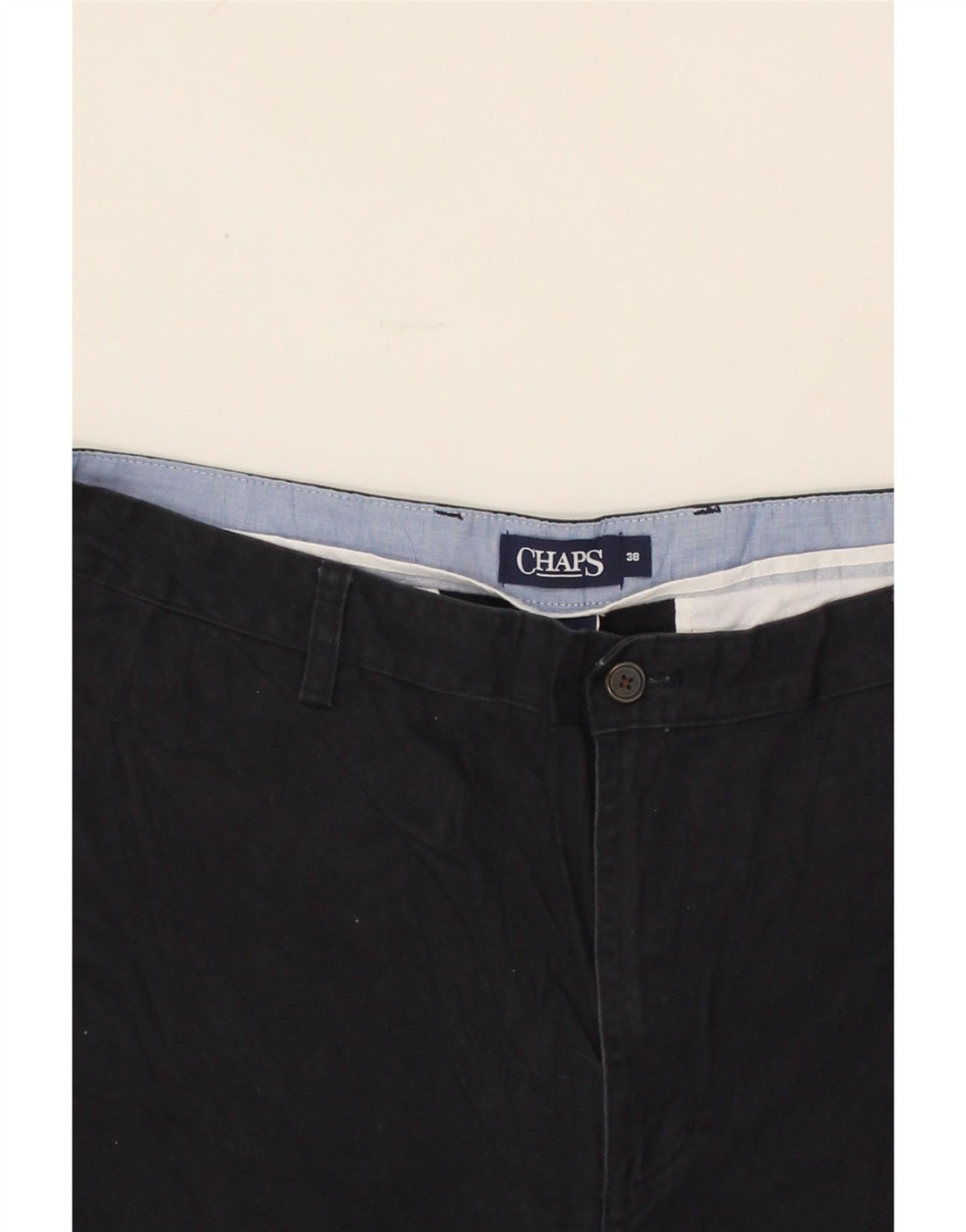 CHAPS Mens Chino Shorts W38 XL Navy Blue Cotton Vintage Chaps and Second-Hand Chaps from Messina Hembry 
