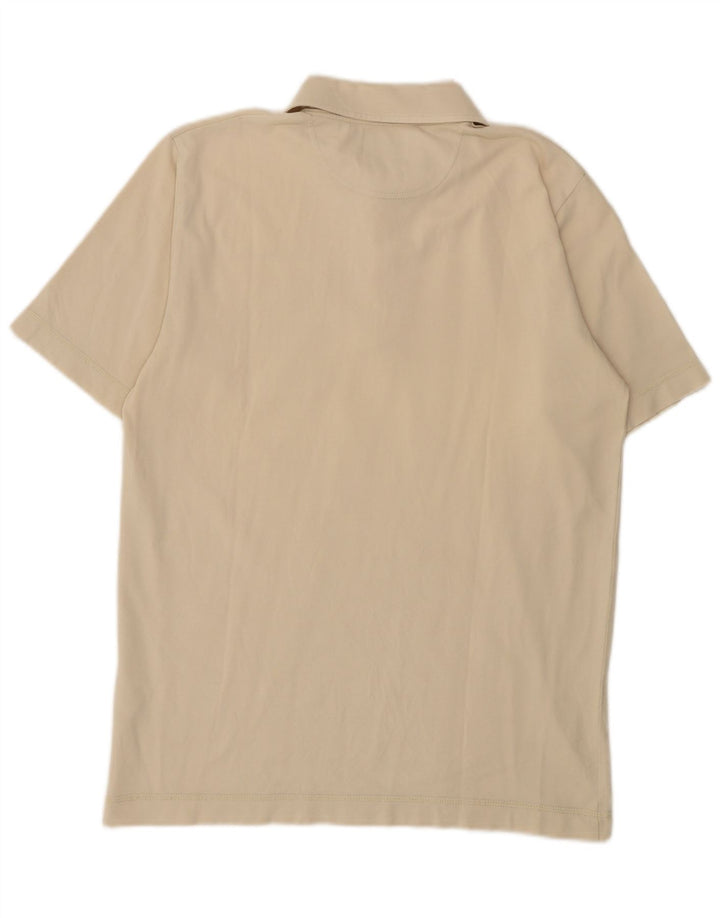 Marlboro Classics Herren-Poloshirt, mittelgroß, cremefarbene Baumwolle