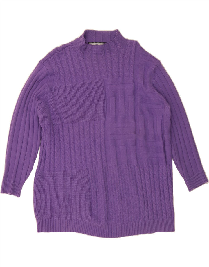 PACO BOUTIQUE Womens Turtle Neck Jumper Sweater UK 14 Medium Purple Vintage Paco Boutique and Second-Hand Paco Boutique from Messina Hembry 