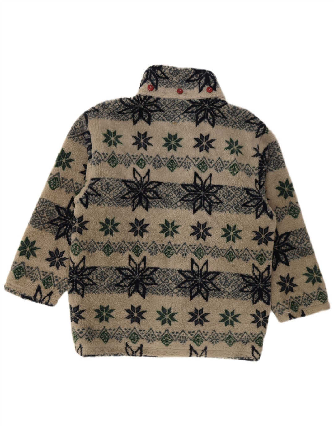 Astrolabio Fleece-Windjacke für Herren, UK 38, Mittelbeige, geometrisch