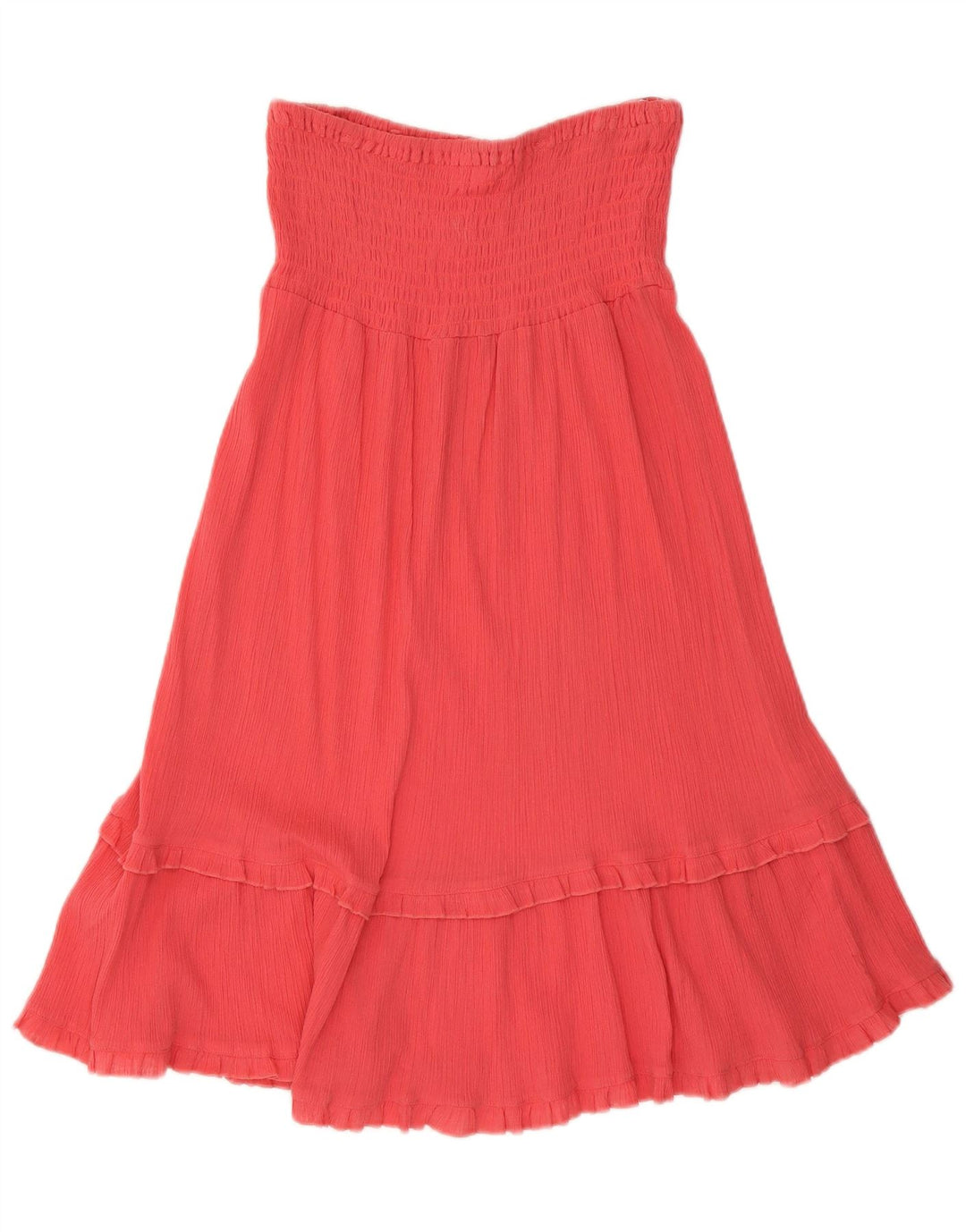 Marks & Spencer Damen Trägerloses Kleid UK 12 Mittelrote Baumwolle