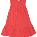 Marks & Spencer Damen Trägerloses Kleid UK 12 Mittelrote Baumwolle