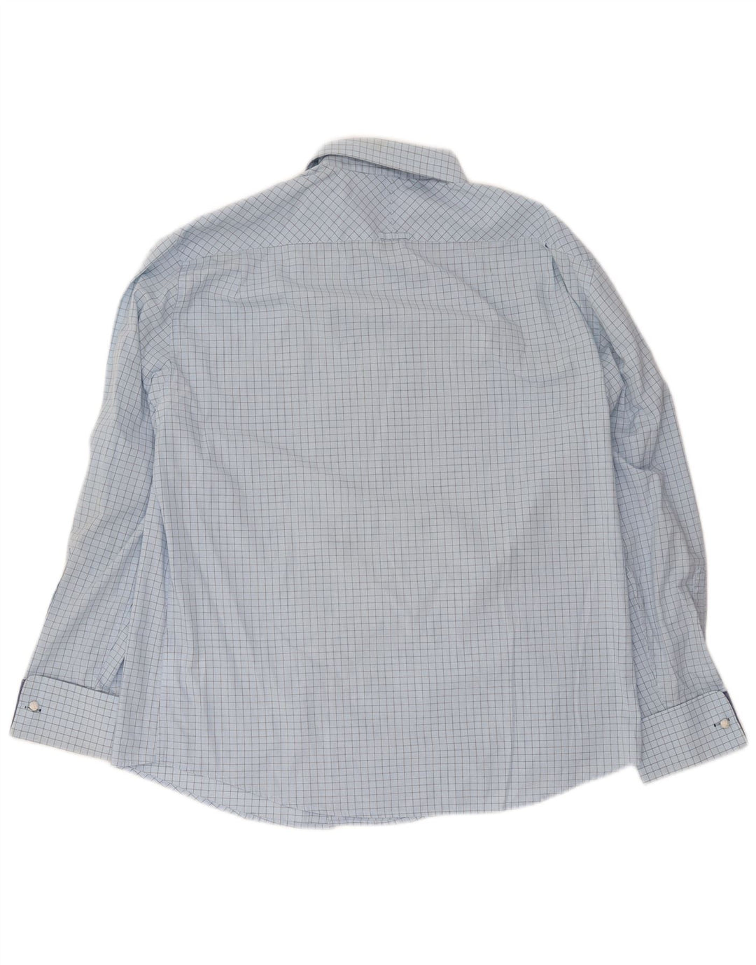 Ben Sherman Herren-Formalhemd XL, blau kariert, Baumwolle