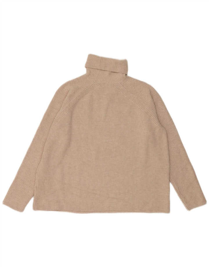 Marks & Spencer Damen-Pullover mit Rollkragen, Gr. 14, mittelbeige Viskose