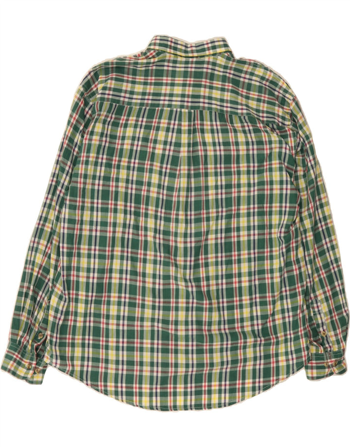 VINTAGE Mens Shirt Size 45/46 2XL Green Check Vintage Vintage and Second-Hand Vintage from Messina Hembry 