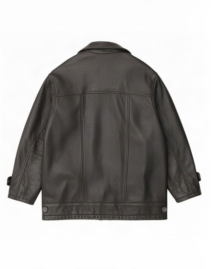 Angelo Litrico Herren Lederjacke XL Schwarz Klassisch