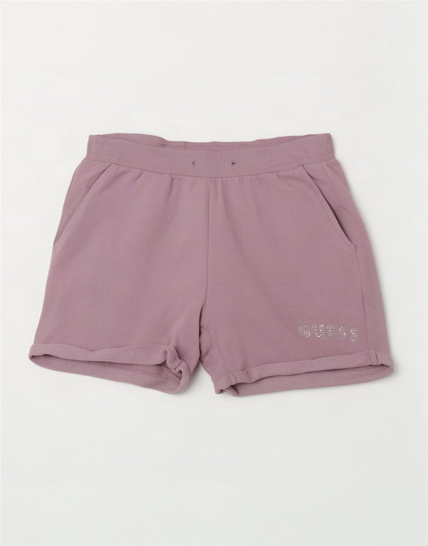 Guess Sportshorts für Mädchen, 13–14 Jahre, lila Baumwolle
