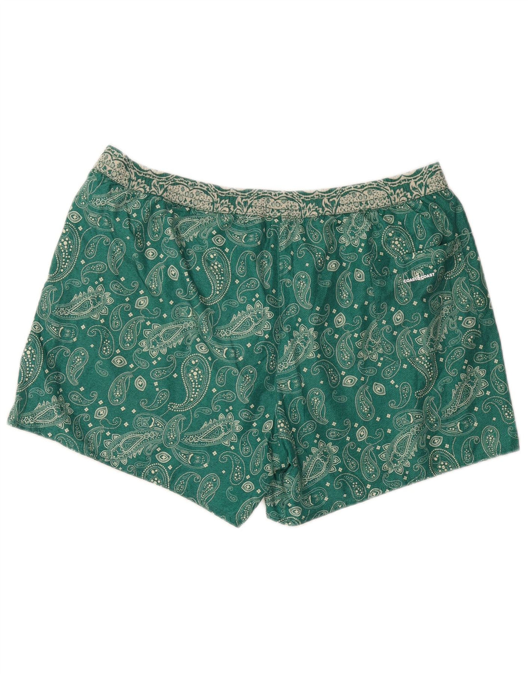 COAST Herren-Badeshorts, groß, grün, Paisleymuster