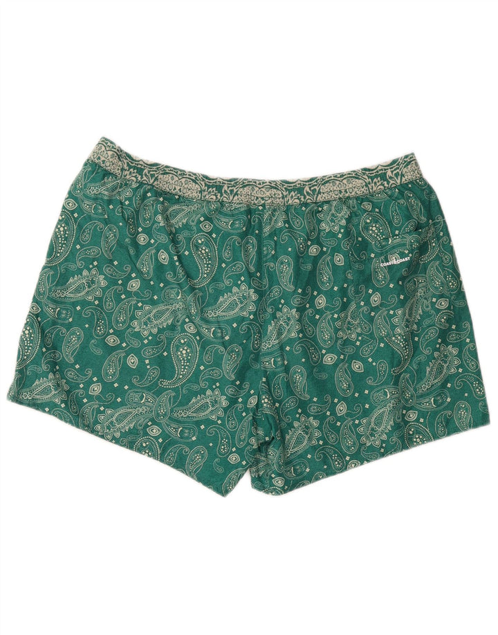 COAST Herren-Badeshorts, groß, grün, Paisleymuster