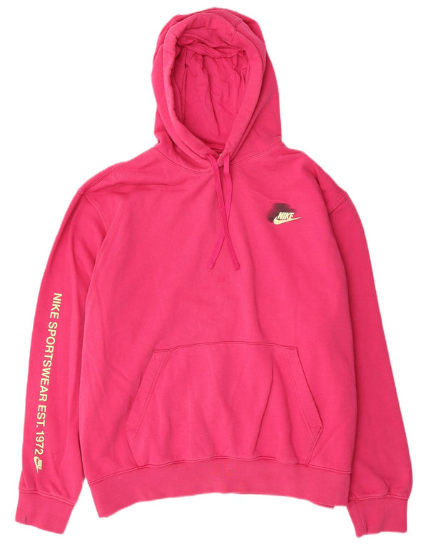 Nike Herren Graphic Hoodie Pullover XL Rosa Baumwolle