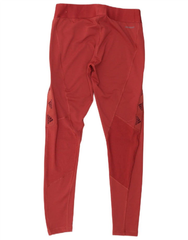 Adidas Damen Aeroready Graphic Leggings UK 12/14 Mittelrot