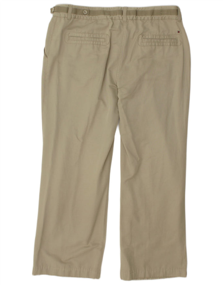 TOMMY HILFIGER Damen Gerade Freizeithose EU 42 Groß W34 L27 Beige