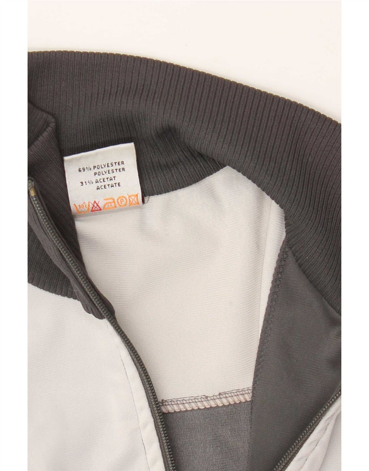 Puma Herren-Trainingsanzugoberjacke aus mittelgrauem Colourblock-Polyester