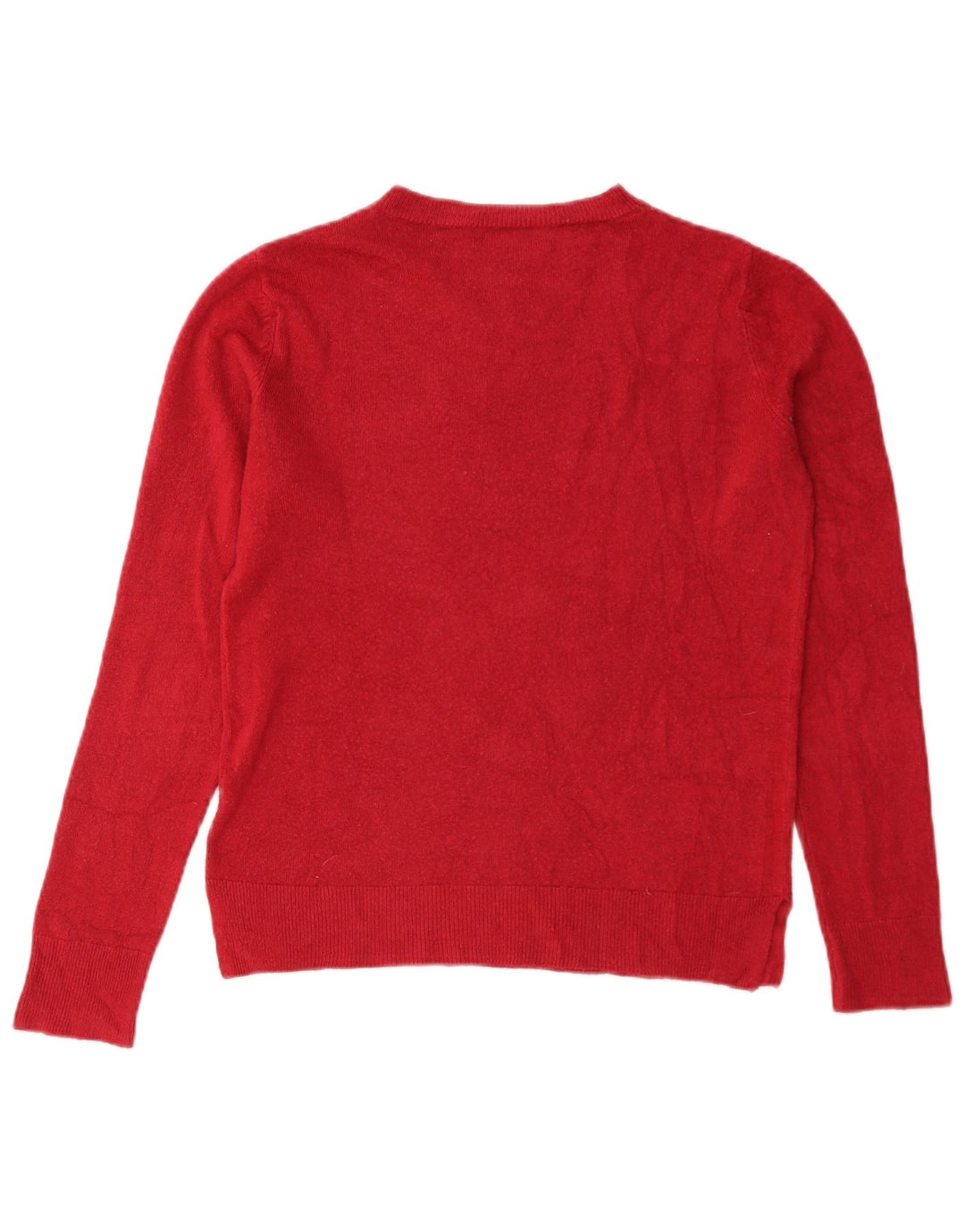Marks & Spencer Damen-Pullover mit Rundhalsausschnitt, Gr. 10, Größe S, Rot, Acryl