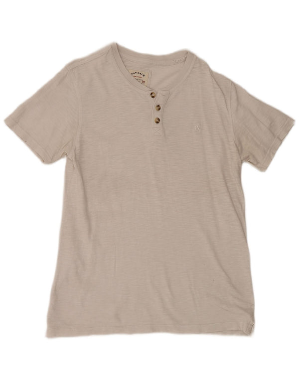 Fat Face Herren-T-Shirt-Oberteil, mittelweiß gefleckt