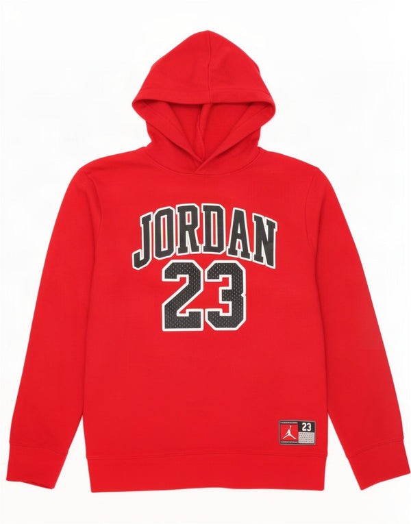 Jordan Jungen-Kapuzenpullover mit Grafik, 13–14 Jahre, XL, rote Baumwolle