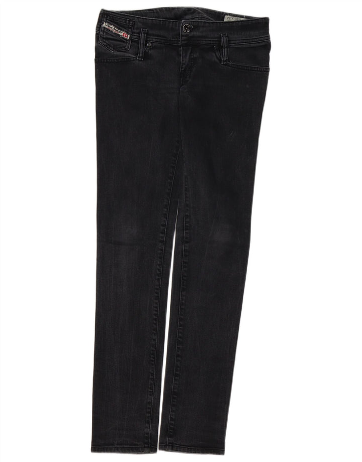 Diesel Damen Matic Slim Jeans W27 L32 Schwarze Baumwolle