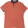 Massimo Dutti Herren Poloshirt XL Orange gestreift aus Baumwolle
