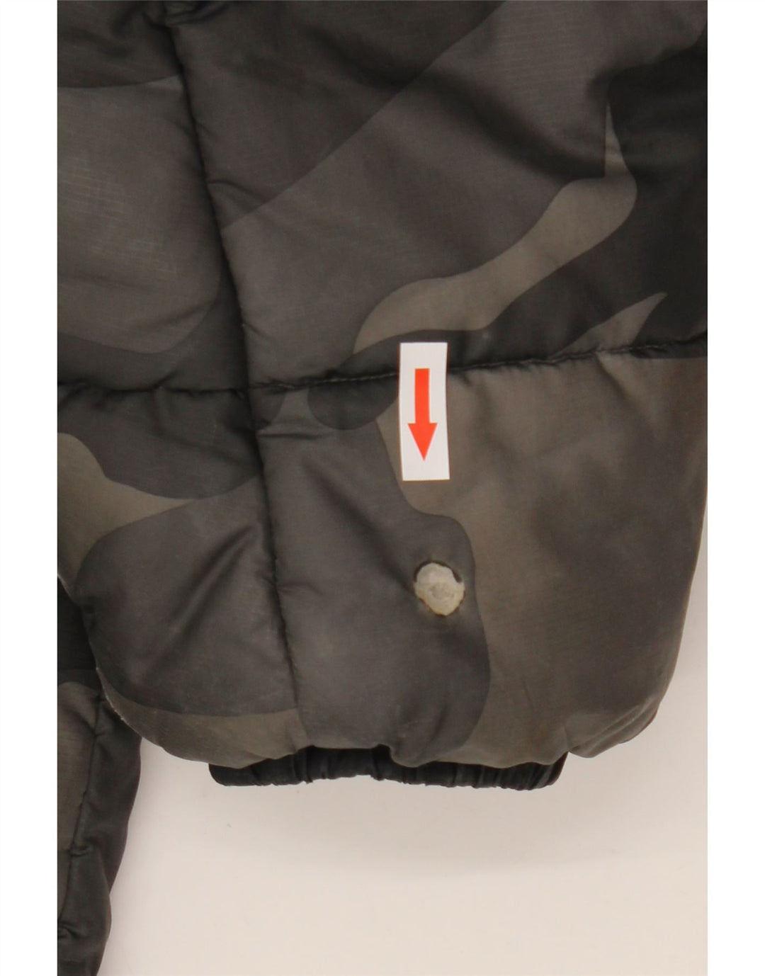 Adidas Herren Graphic Hooded Wattierte Jacke UK 38 Mittelgraue Tarnung