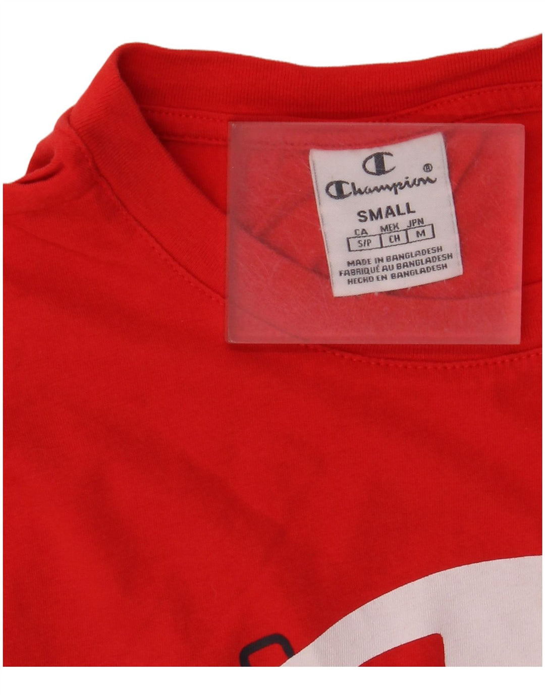 CHAMPION Damen Crop Graphic T-Shirt Top UK 10 Small Rot