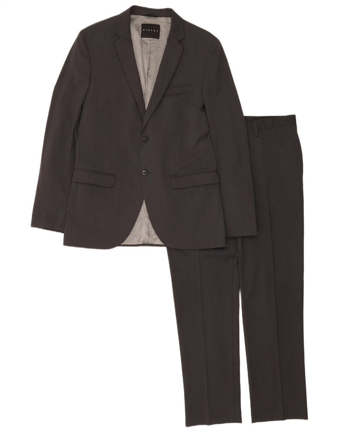 Sisley Herren-Anzug mit 2 Knöpfen, 2-teilig, IT 52, XL, W36, L32, Grau, Polyester