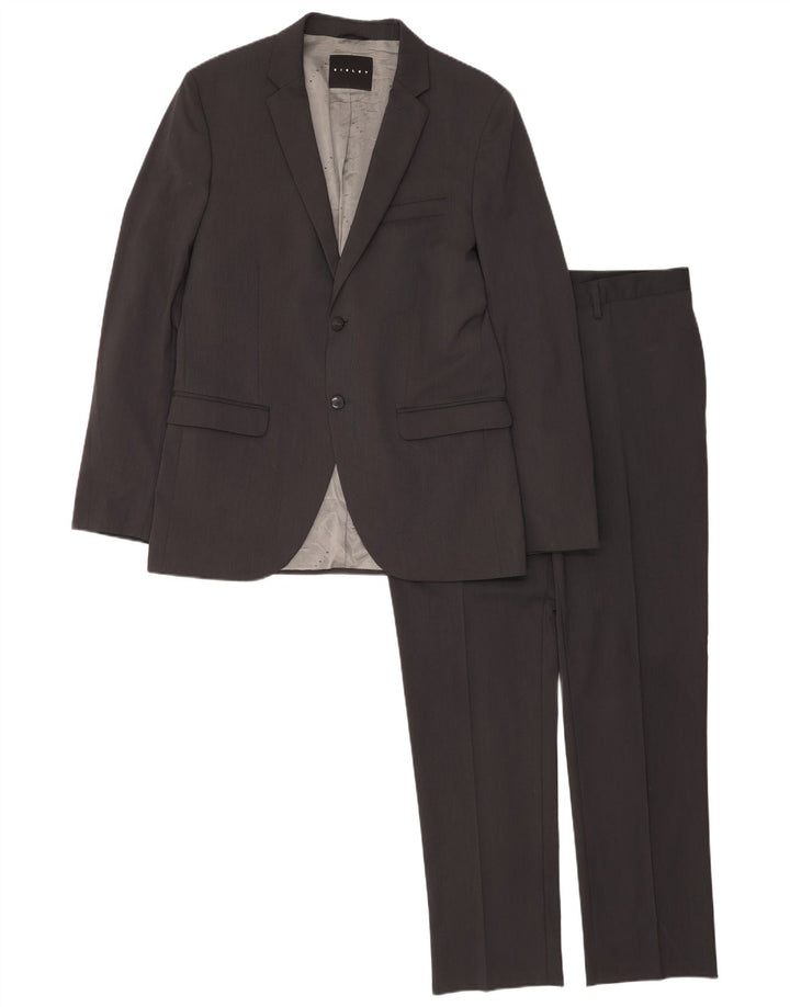 Sisley Herren-Anzug mit 2 Knöpfen, 2-teilig, IT 52, XL, W36, L32, Grau, Polyester